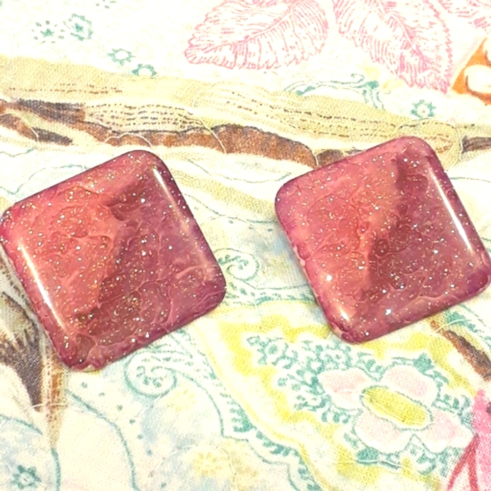 4 for $25- NWT Artisan Enamel Earrings in Pink